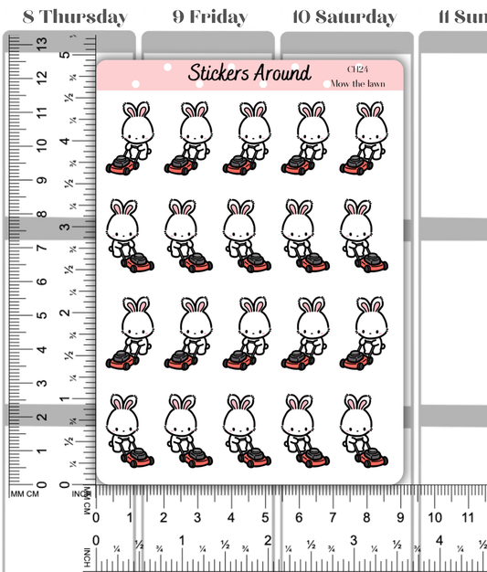 Lawn Mowing Planner Sticker