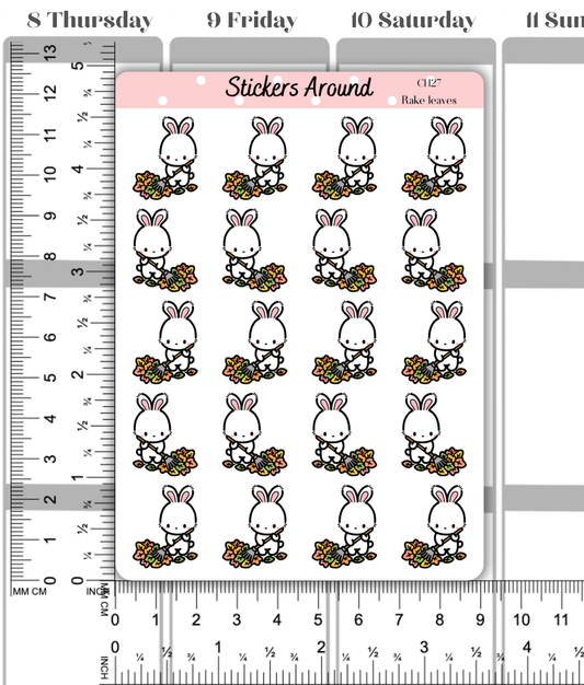 Raking Leaves Planner Stickers