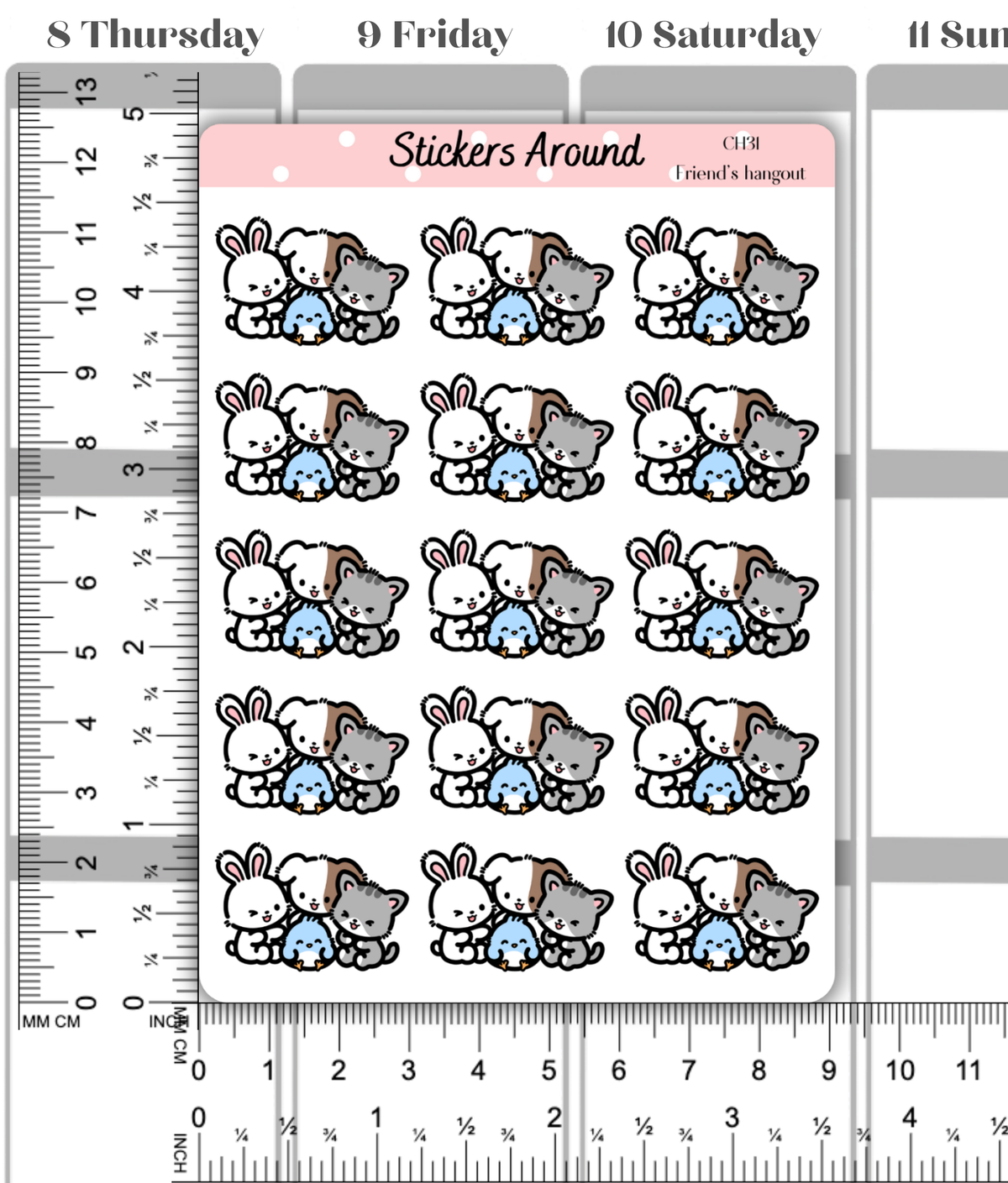Friendship Planner Stickers | Hangout Stickers
