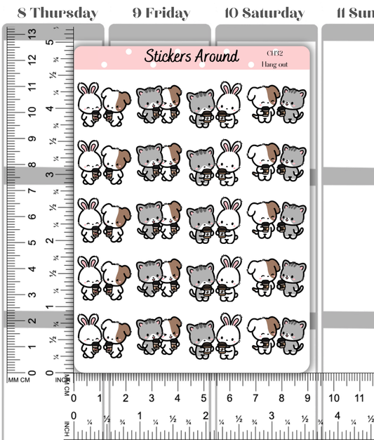 Friends Catch Up Planner Stickers