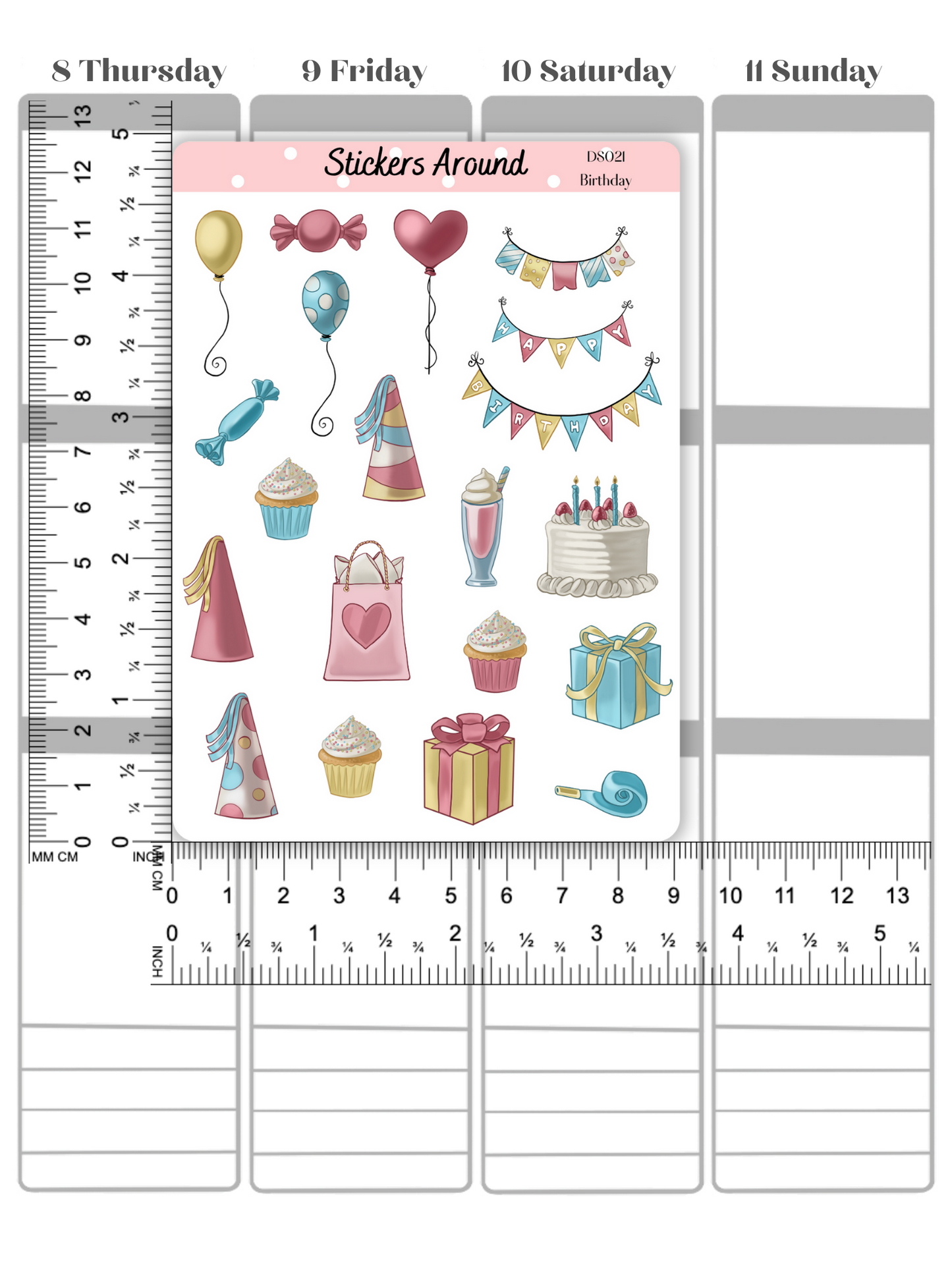 Birthday Decorative Sticker Sheet