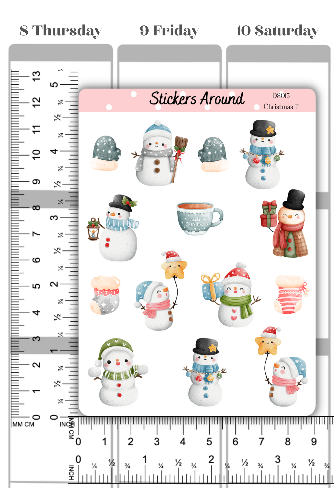 Christmas Decorative Sticker Sheet #7