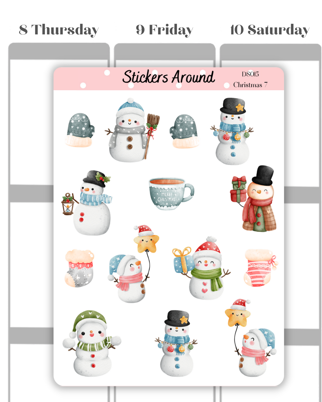 Christmas Decorative Sticker Sheet #7