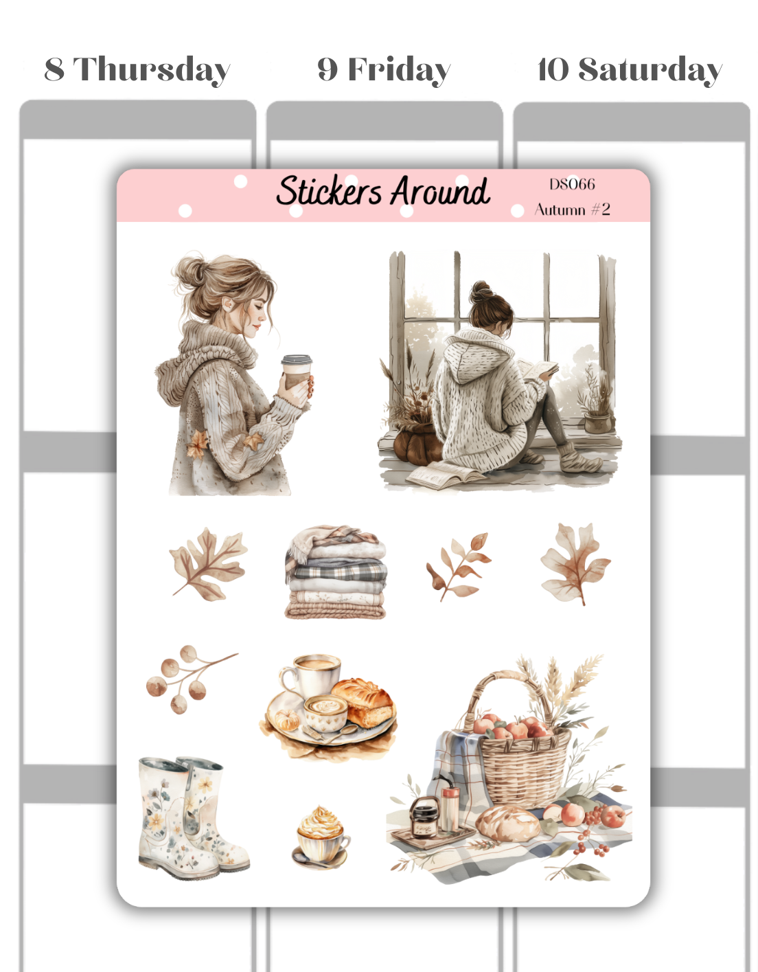 autumn fall decorative stickers