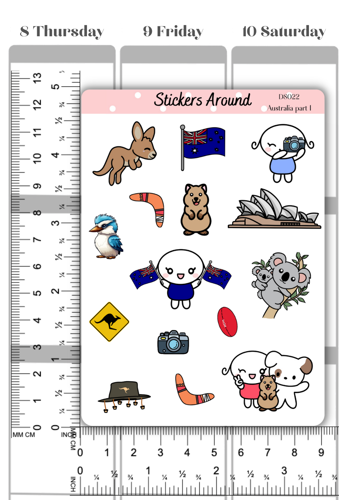 Australia Decorative Sticker Sheet - Part 1