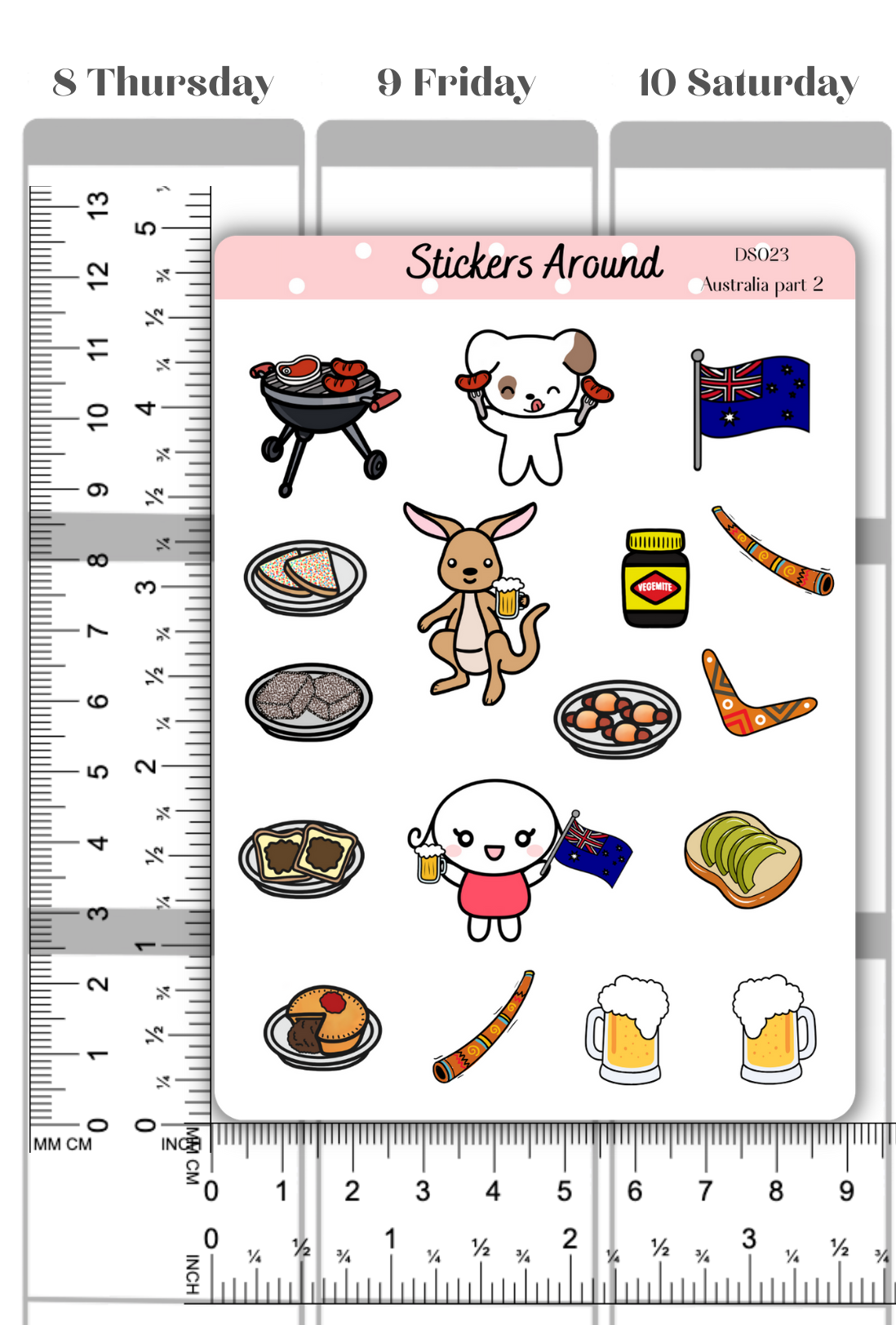 Australia Decorative Sticker Sheet - Part 2