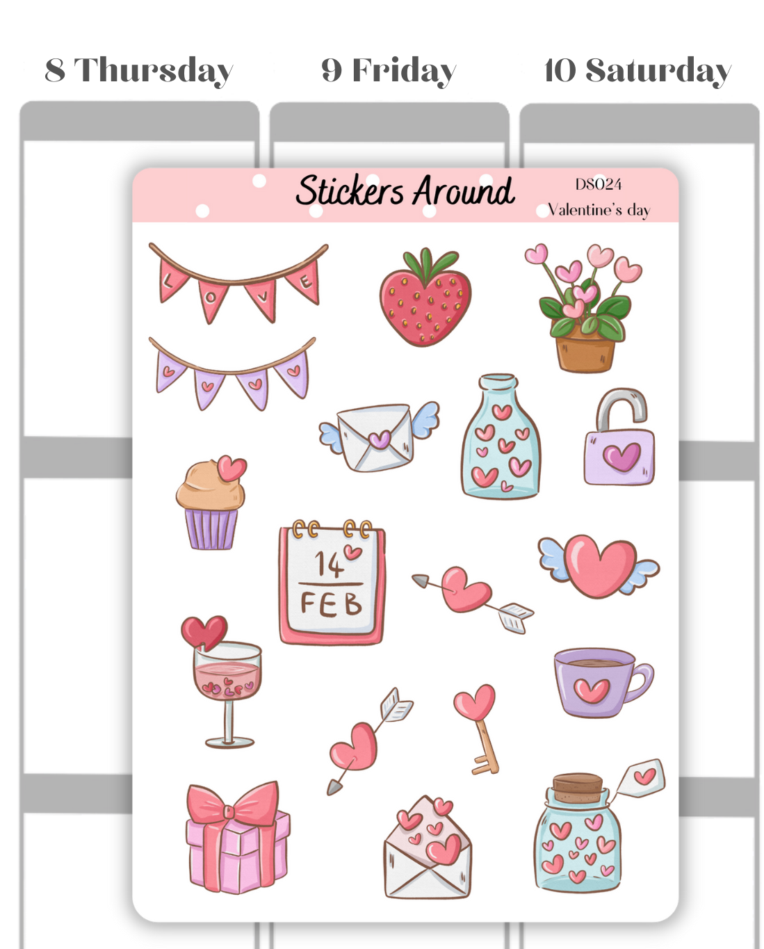 valentine's day planner sticker