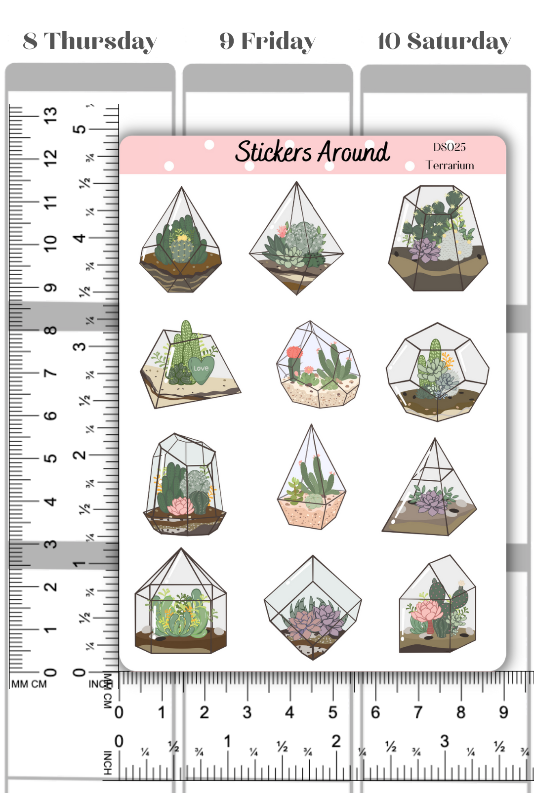 Terrarium Decorative Sticker Sheet #1