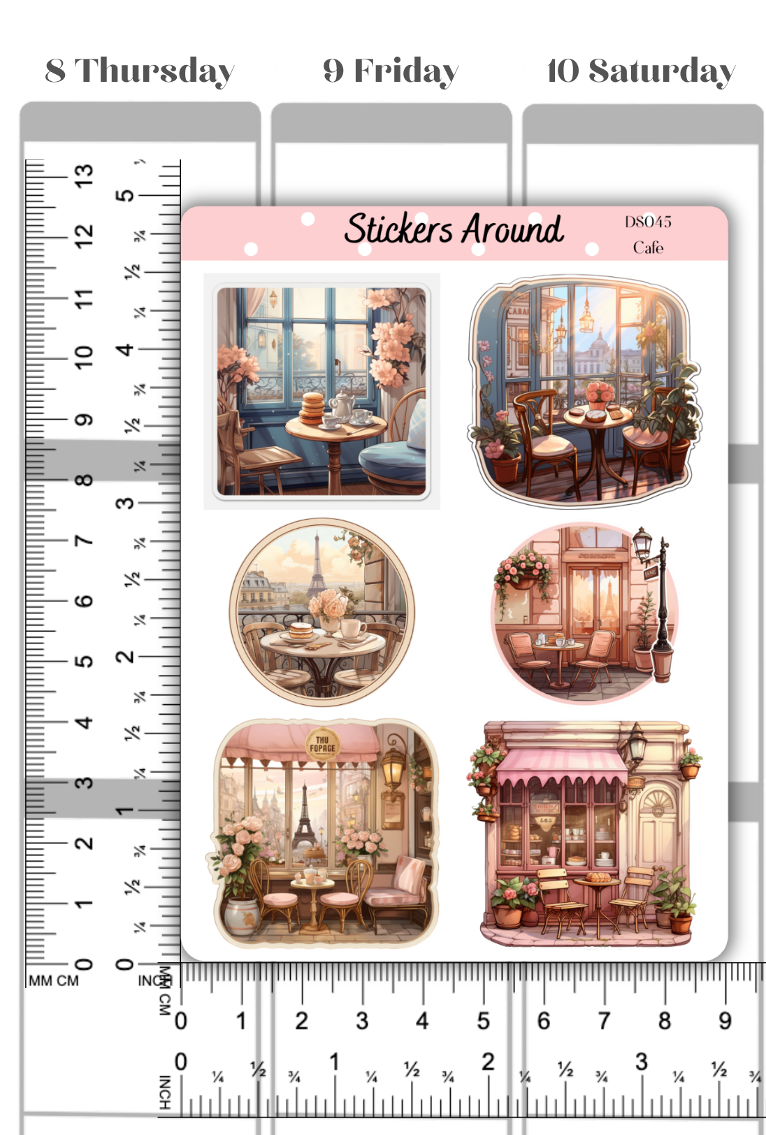 Cafe Decorative Sticker Sheet
