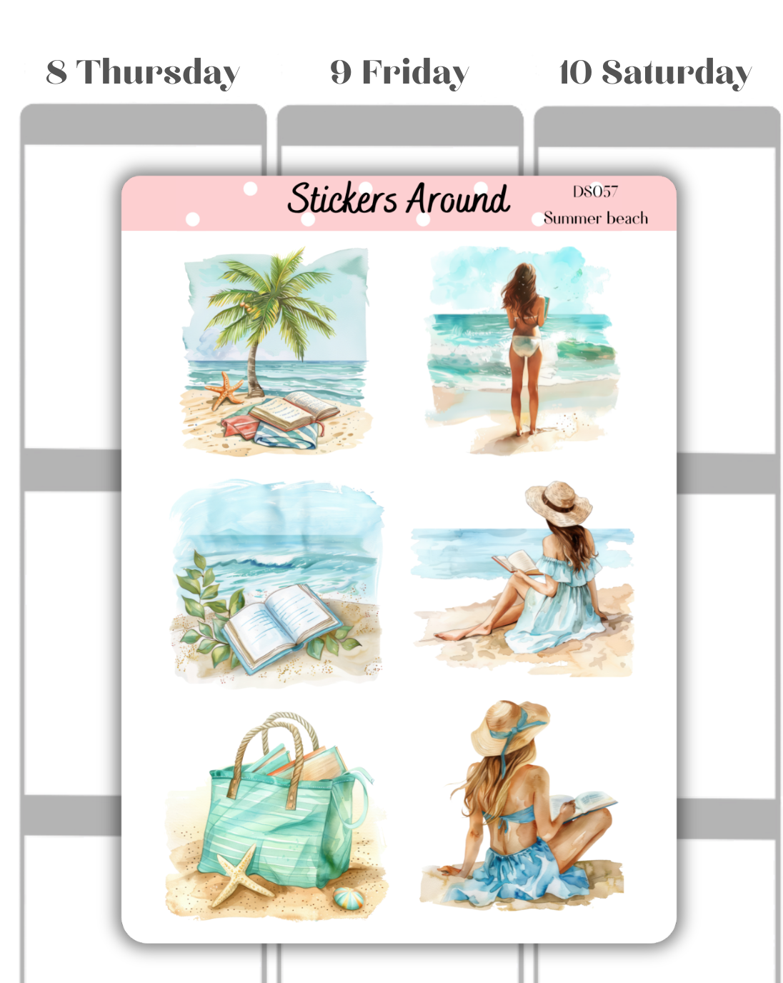 Summer Reading Decorative Sticker Sheet #1