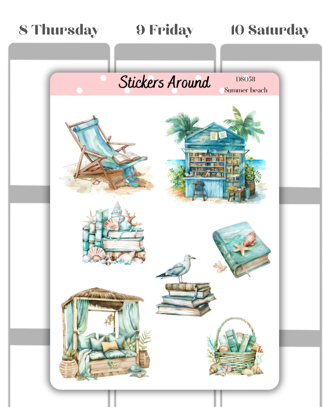 Summer Reading Decorative Sticker Sheet