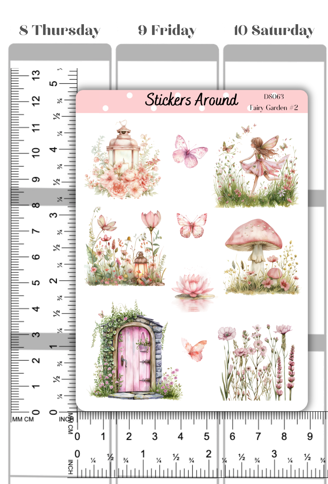 Fairy Garden Decorative Sticker Sheet #2
