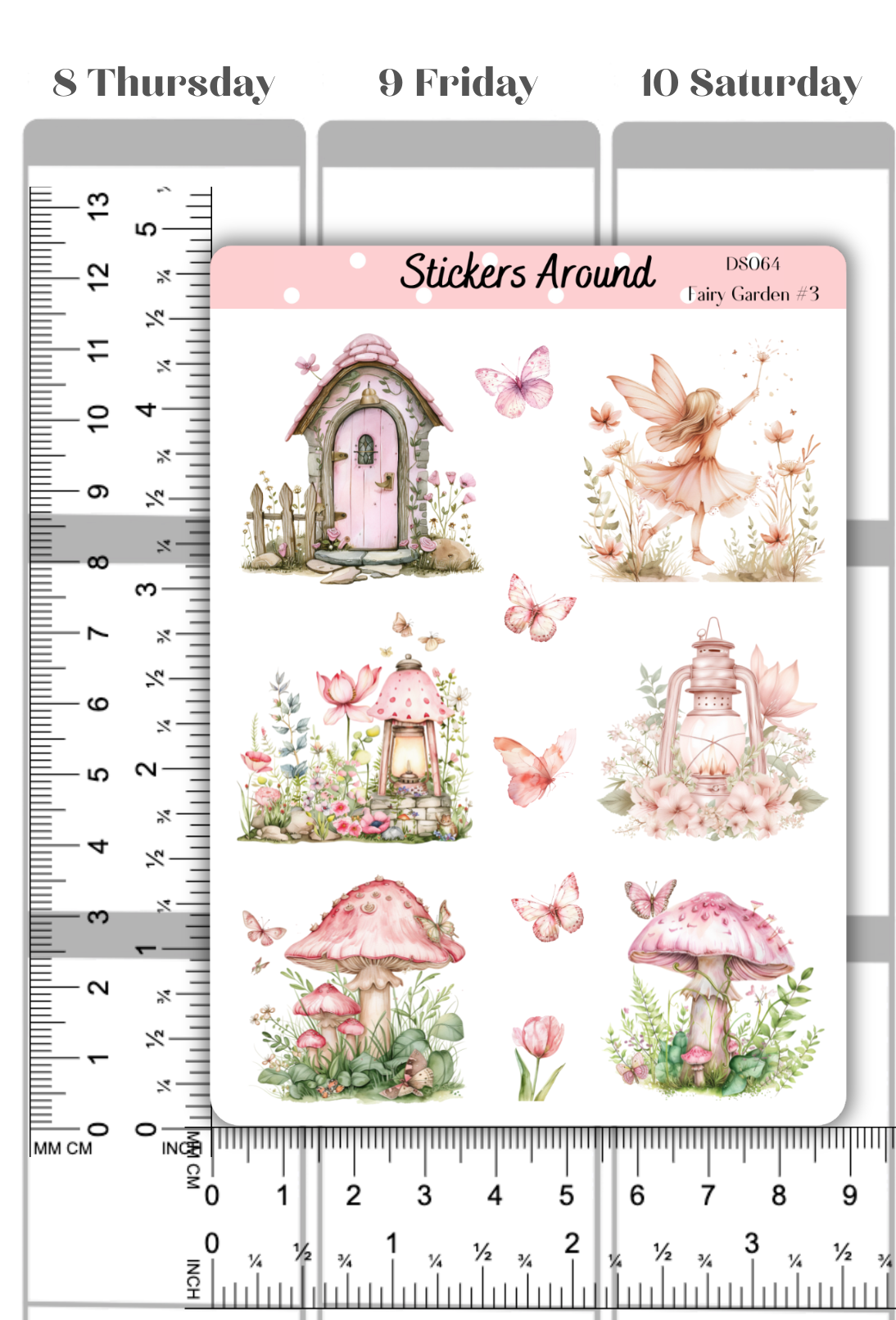 Fairy Garden Decorative Sticker Sheet #3