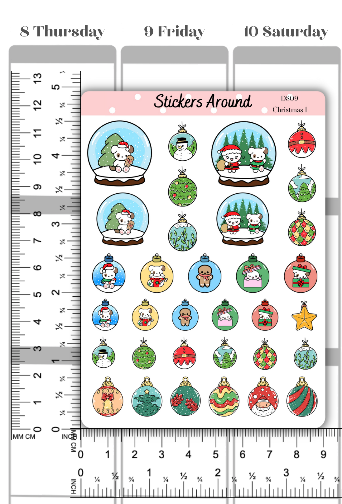Christmas Decorative Sticker Sheet #1