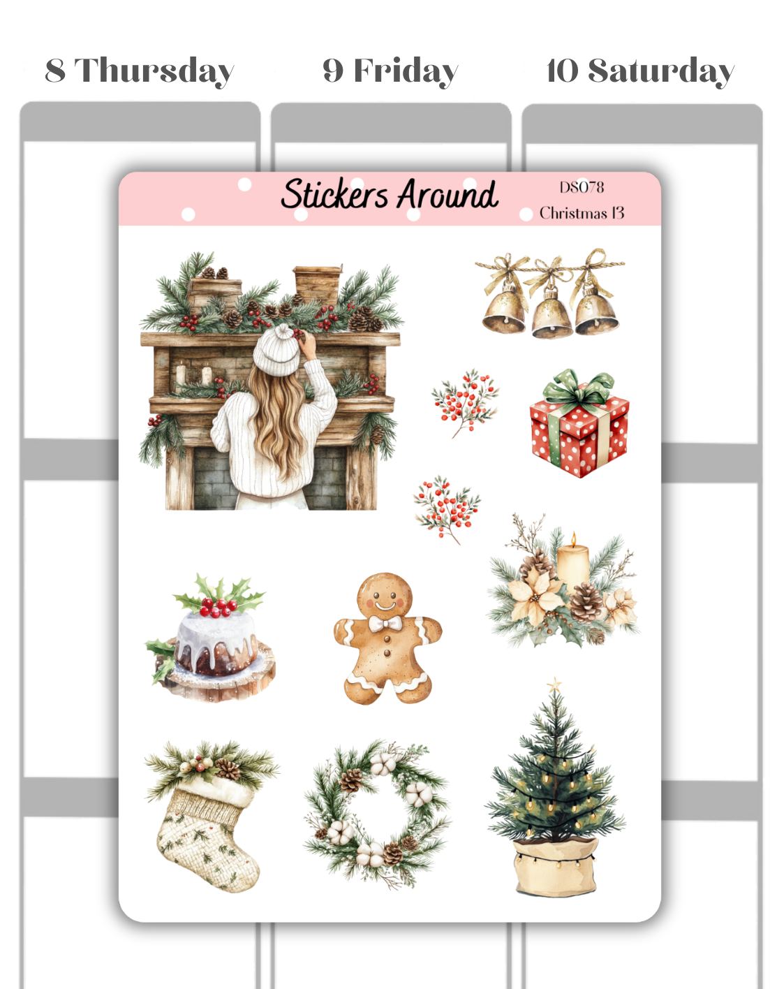 Christmas Decorative Sticker Sheet