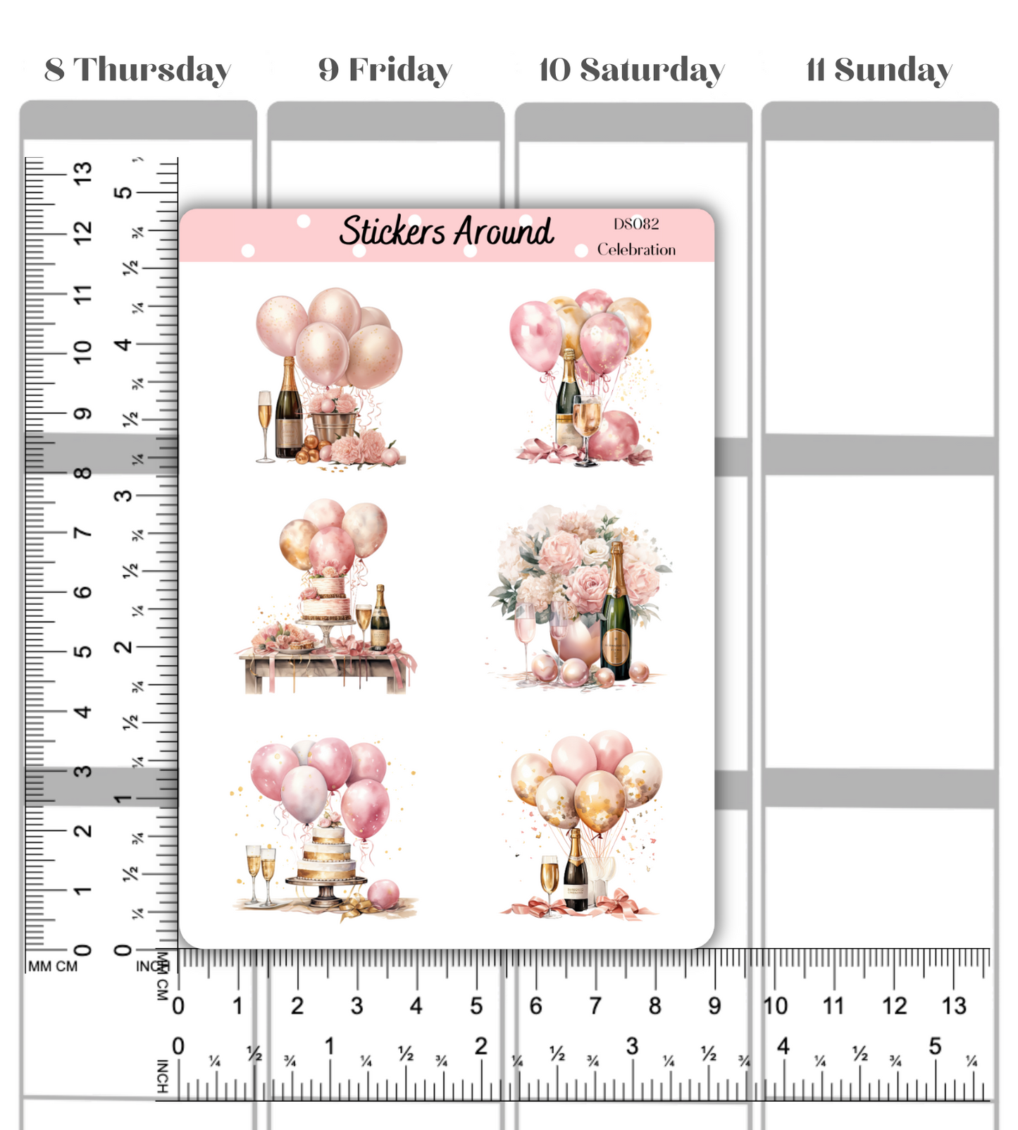 Celebration Decorative Sticker Sheet