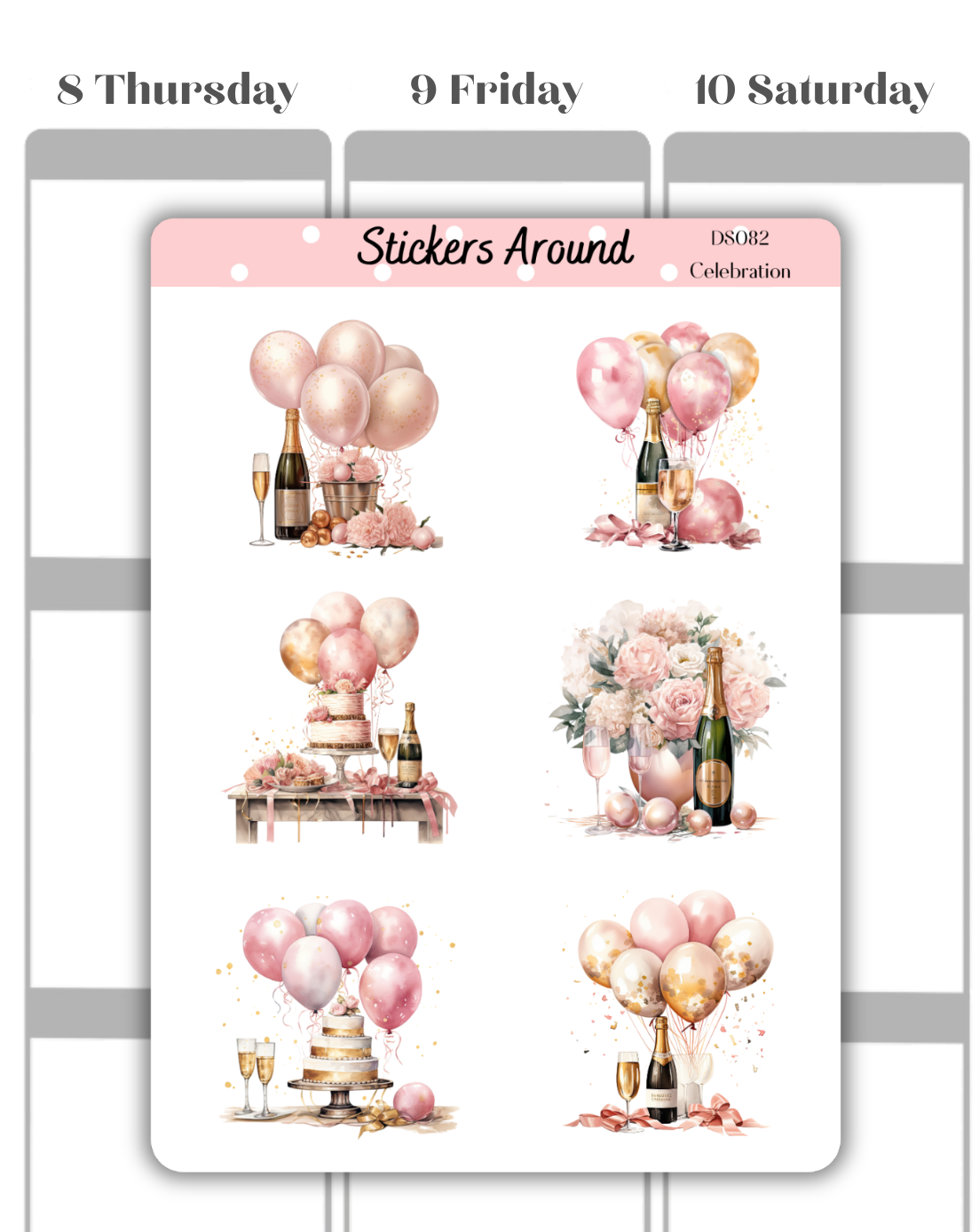 Celebration Decorative Sticker Sheet