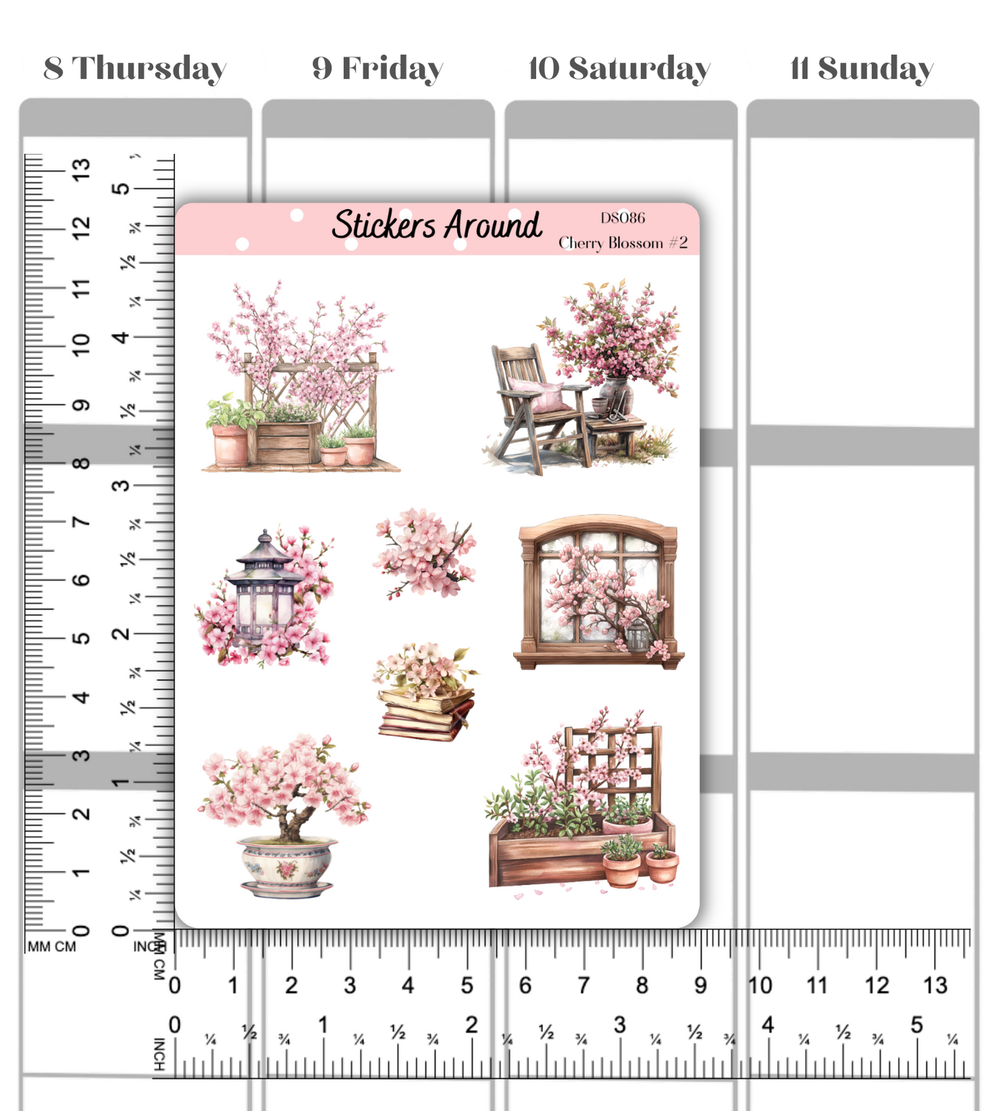 Cherry Blossom (Sakura) Decorative Sticker Sheet