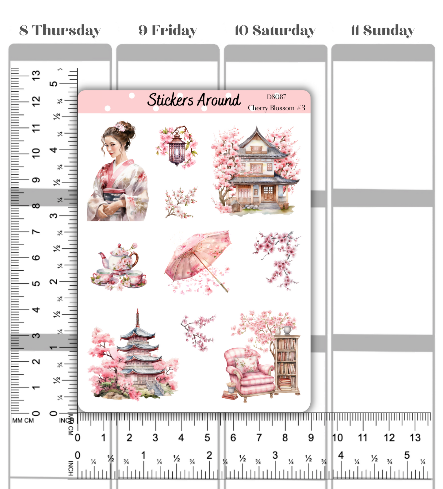 Cherry Blossom (Sakura) Decorative Sticker Sheet
