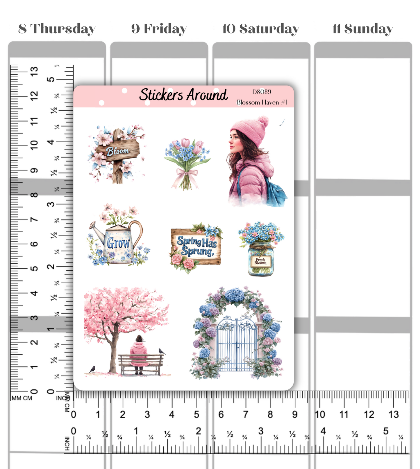 Spring Blossom Haven Decorative Sticker Sheet #1