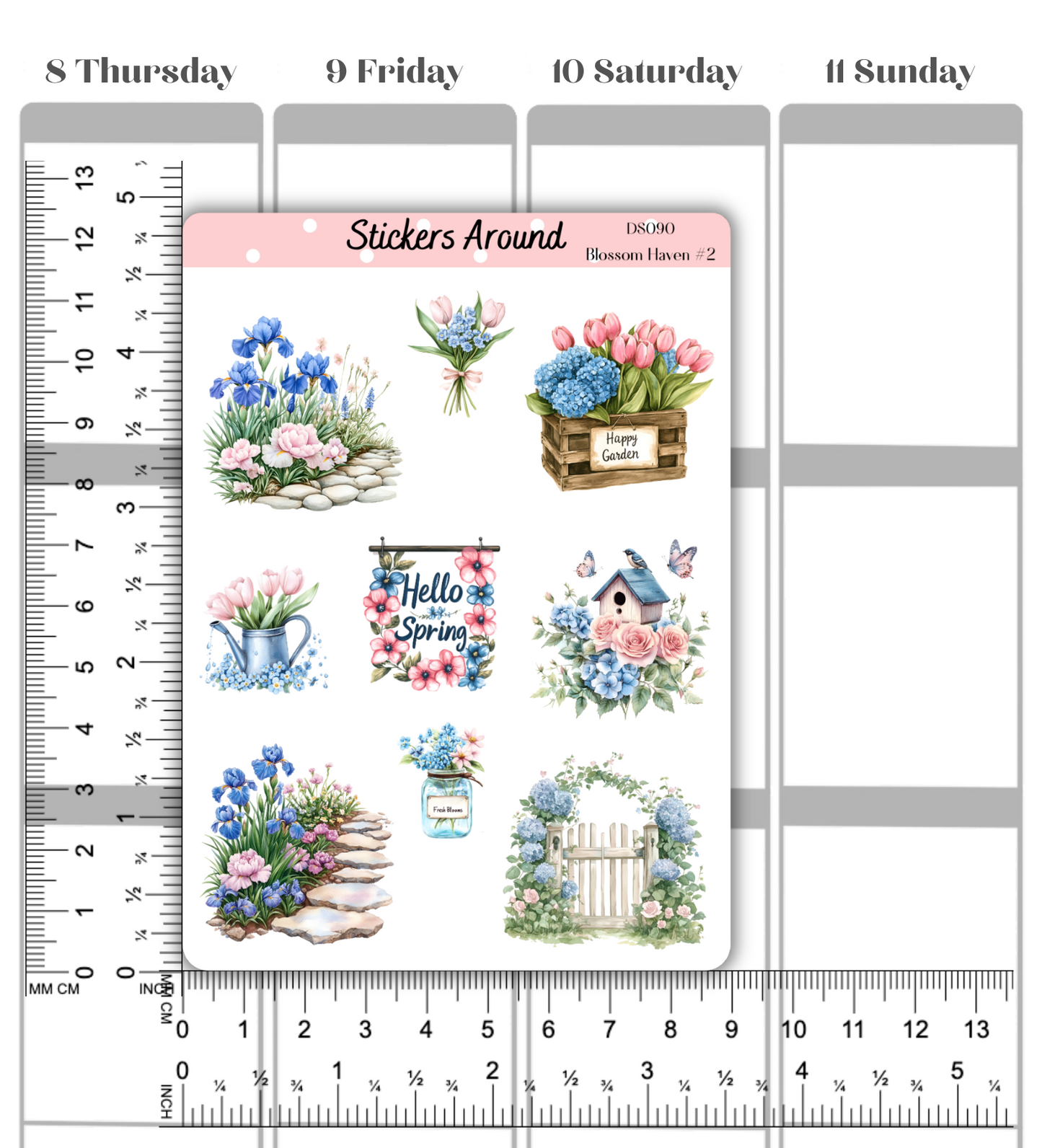 Spring Blossom Haven Decorative Sticker Sheet