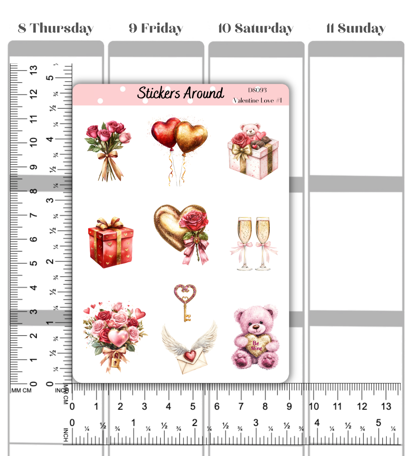 Valentine Love Decorative Sticker Sheet