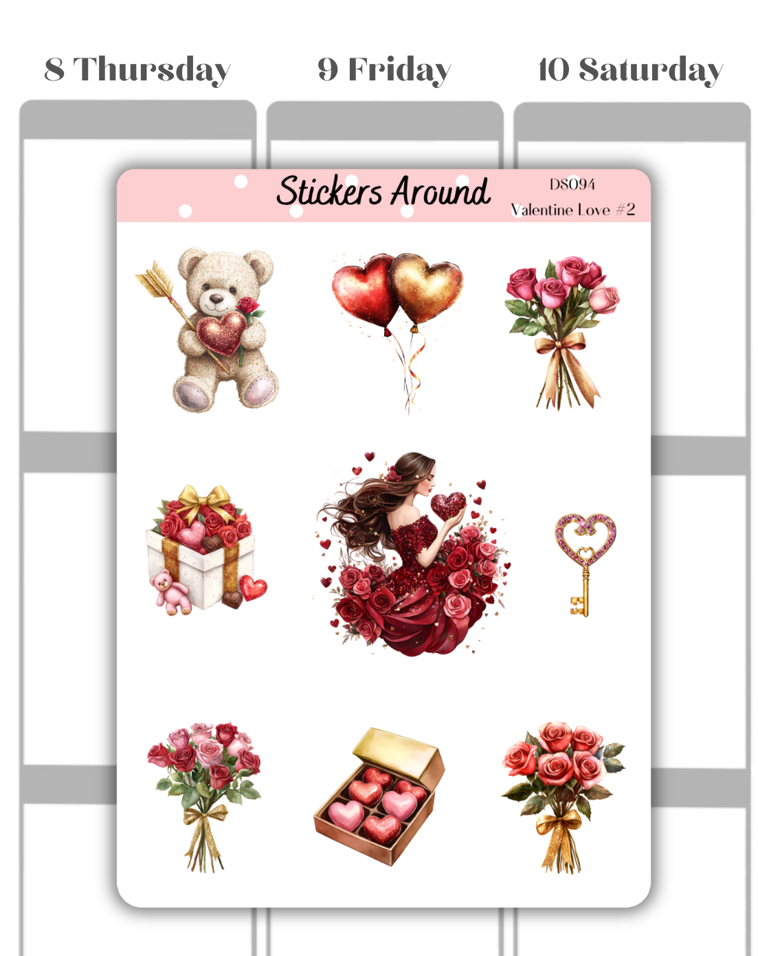 Valentine's Day stickers
