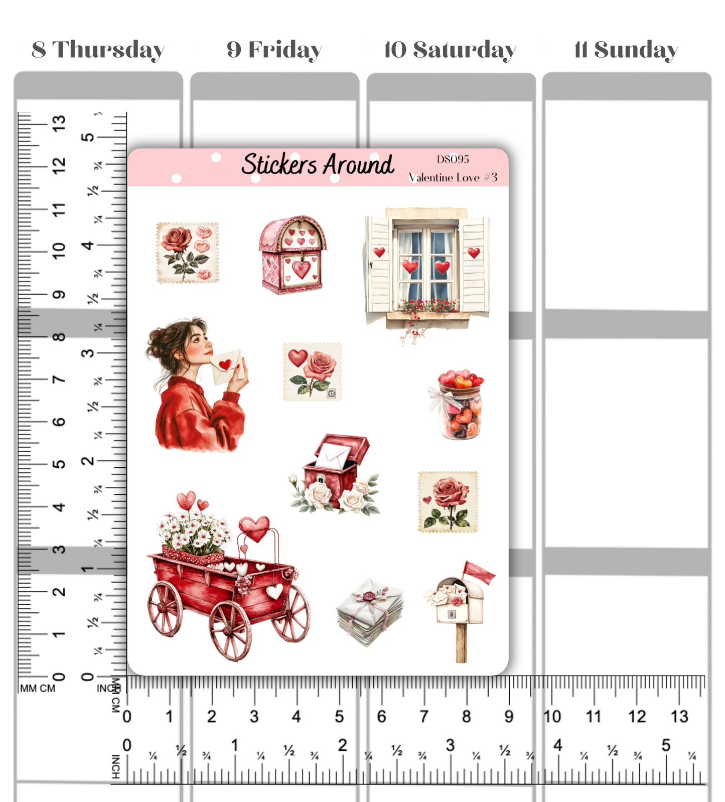 Valentine Love Decorative Sticker Sheet
