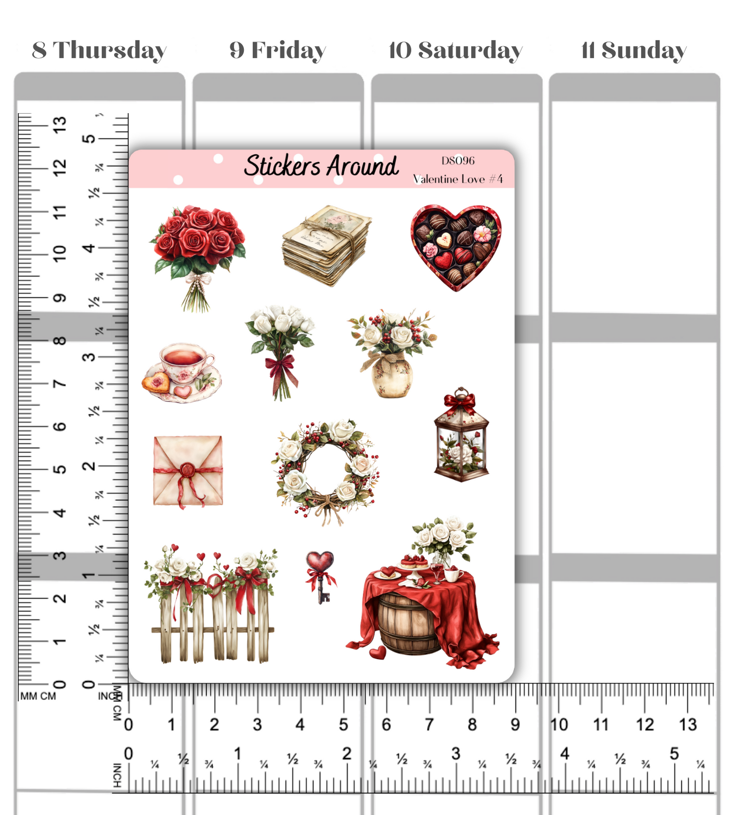 Valentine Love Decorative Sticker Sheet