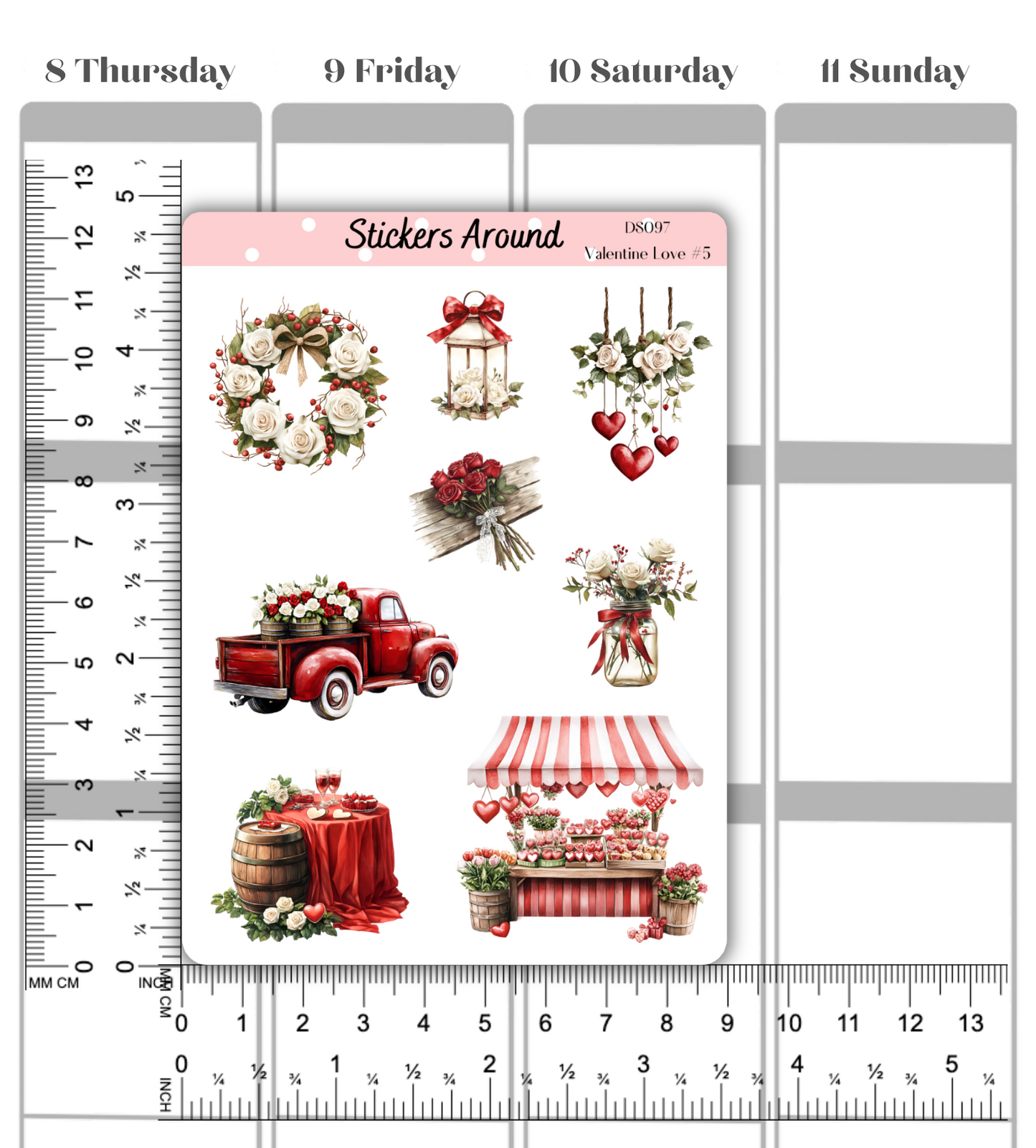Valentine Love Decorative Sticker Sheet