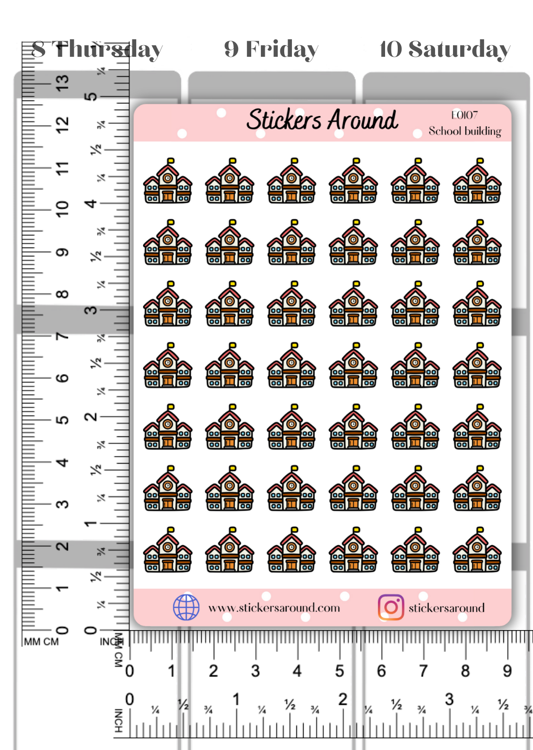 School Building Icon Planner Sticker #1