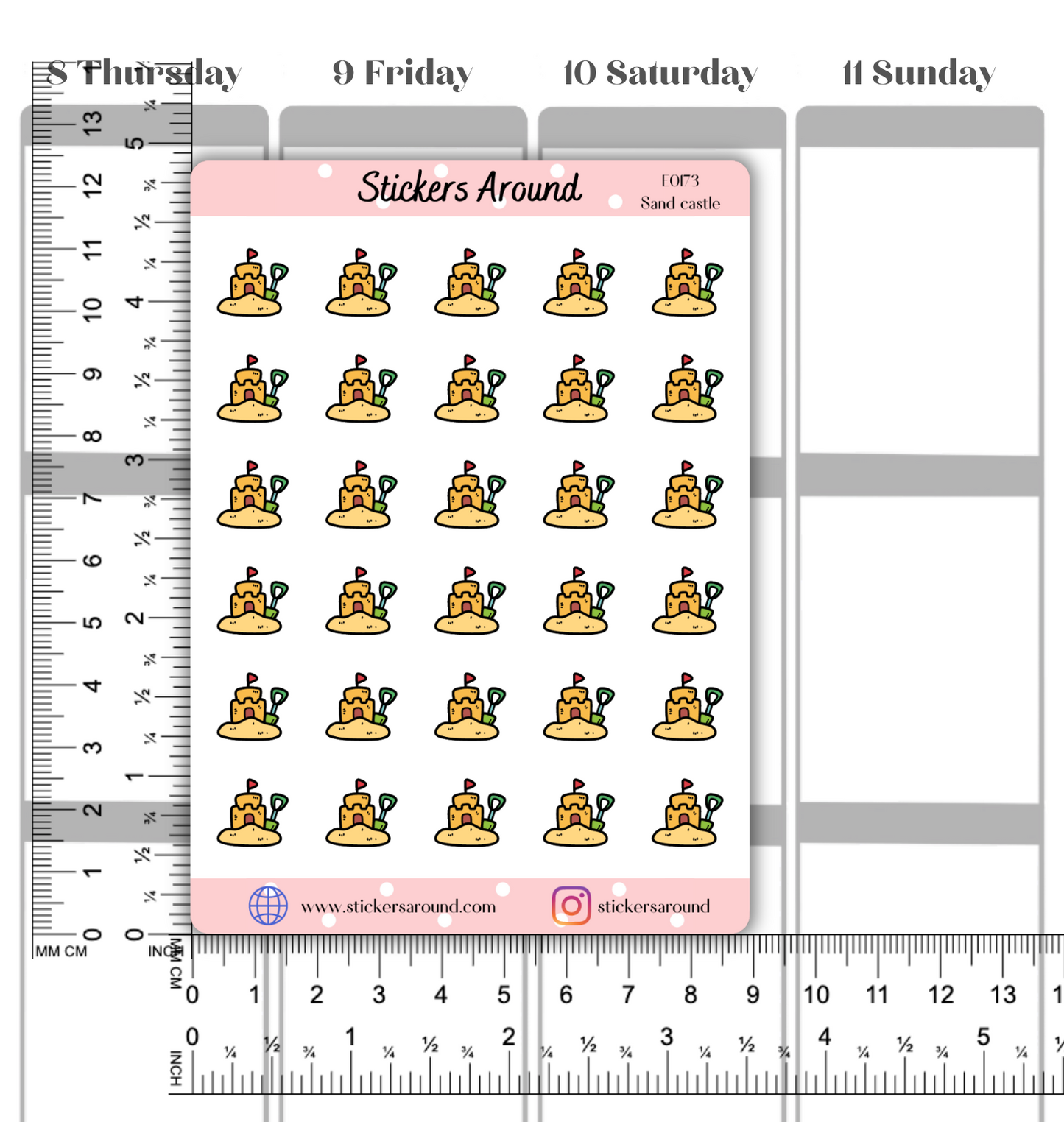 Sand Castle Icon Planner Sticker