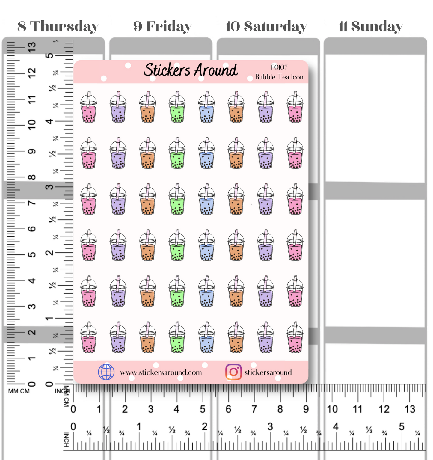 Bubble Tea Icon Planner Sticker