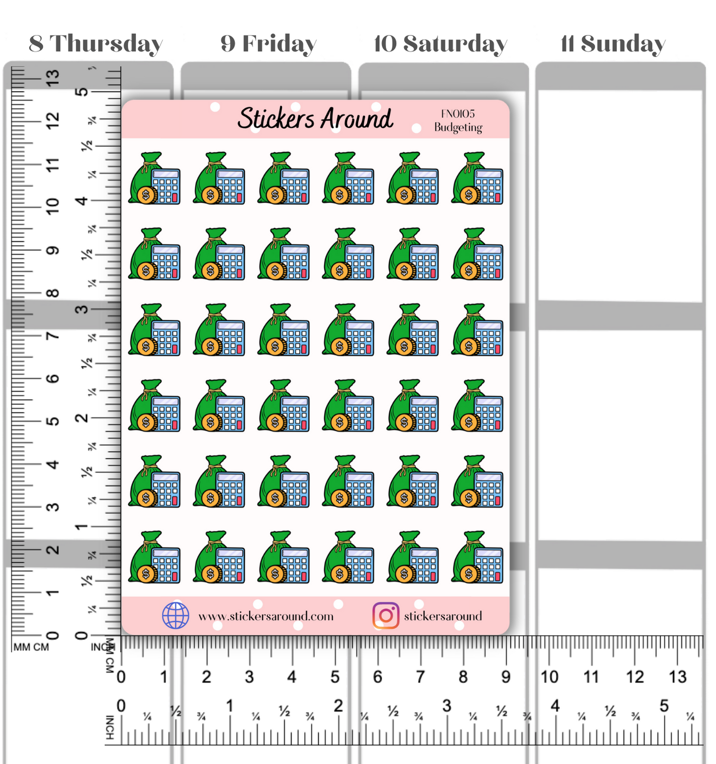 Budgeting Icon Planner Sticker