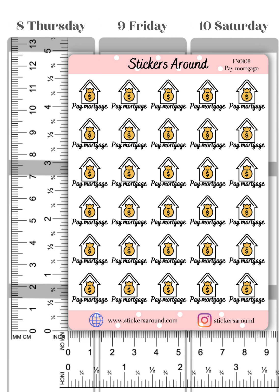 Pay Mortgage Icon Planner Sticker
