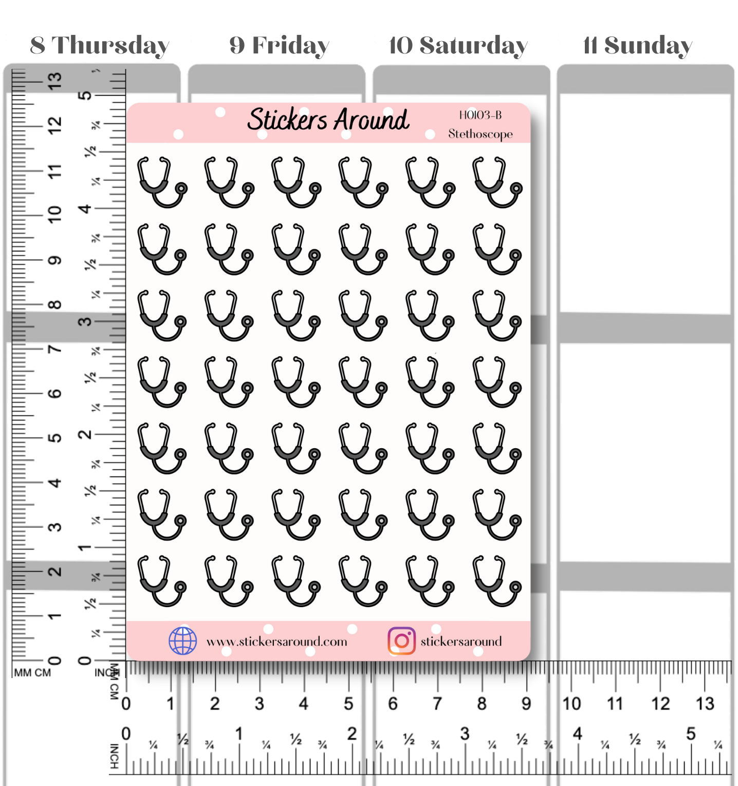 Doctor Stethoscope Icon Planner Sticker