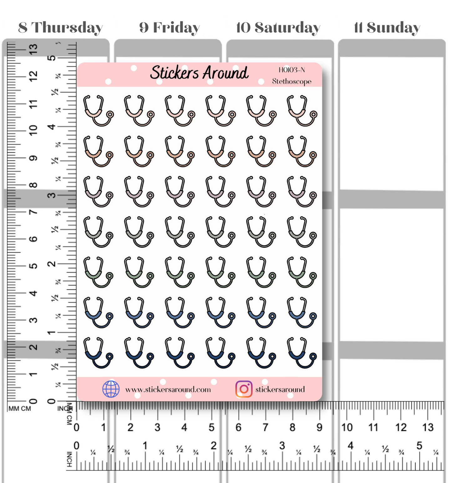 Doctor Stethoscope Icon Planner Sticker