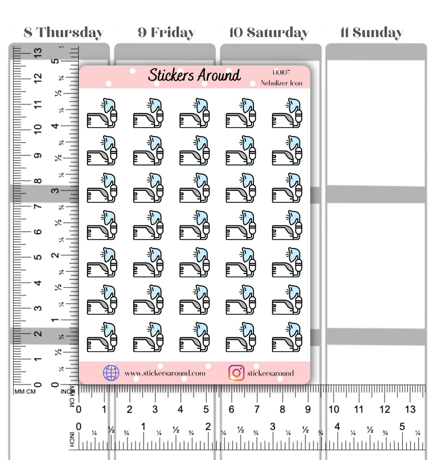 Nebulizer Icon Planner Stickers
