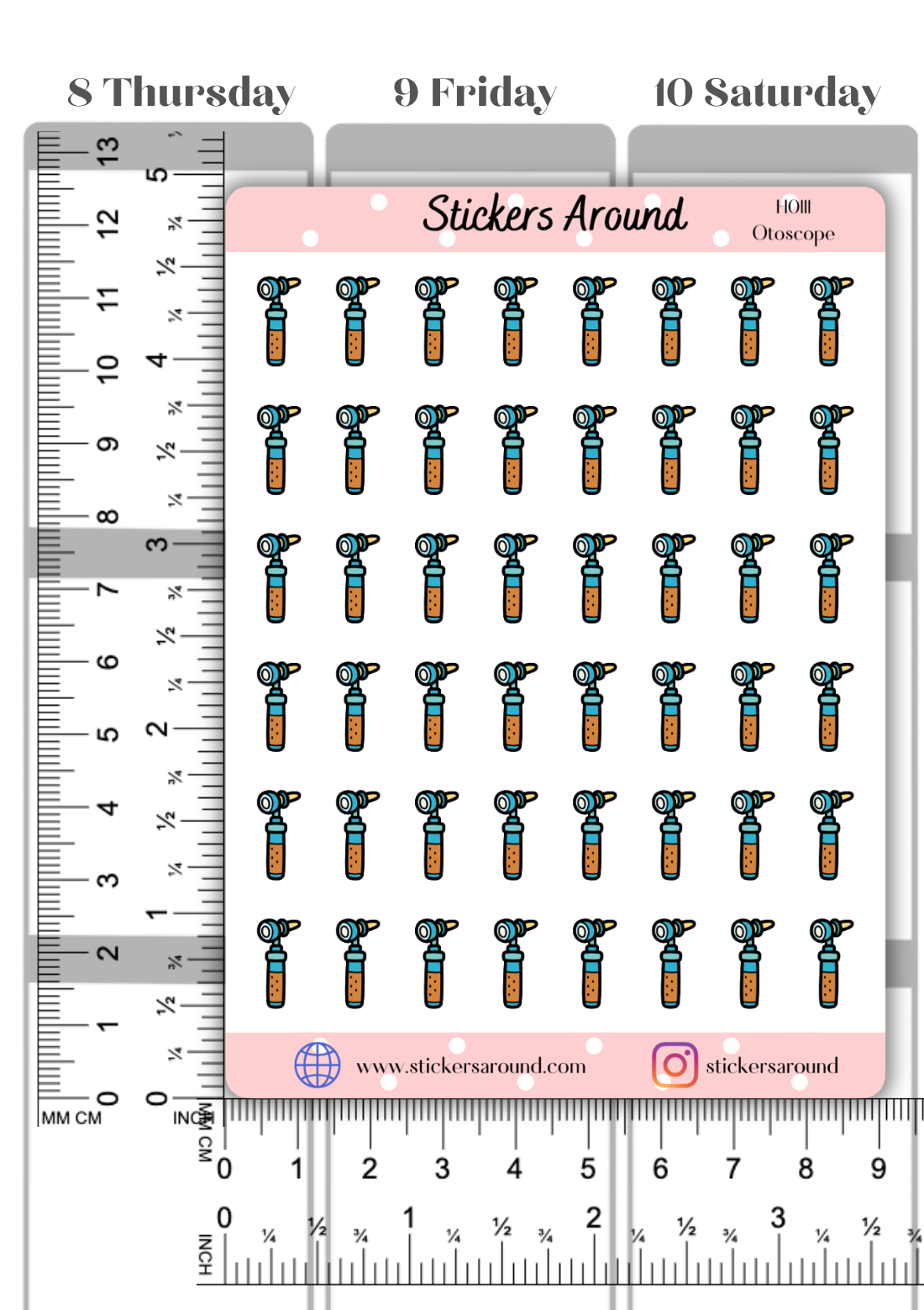 Otoscope Icon Planner Stickers,