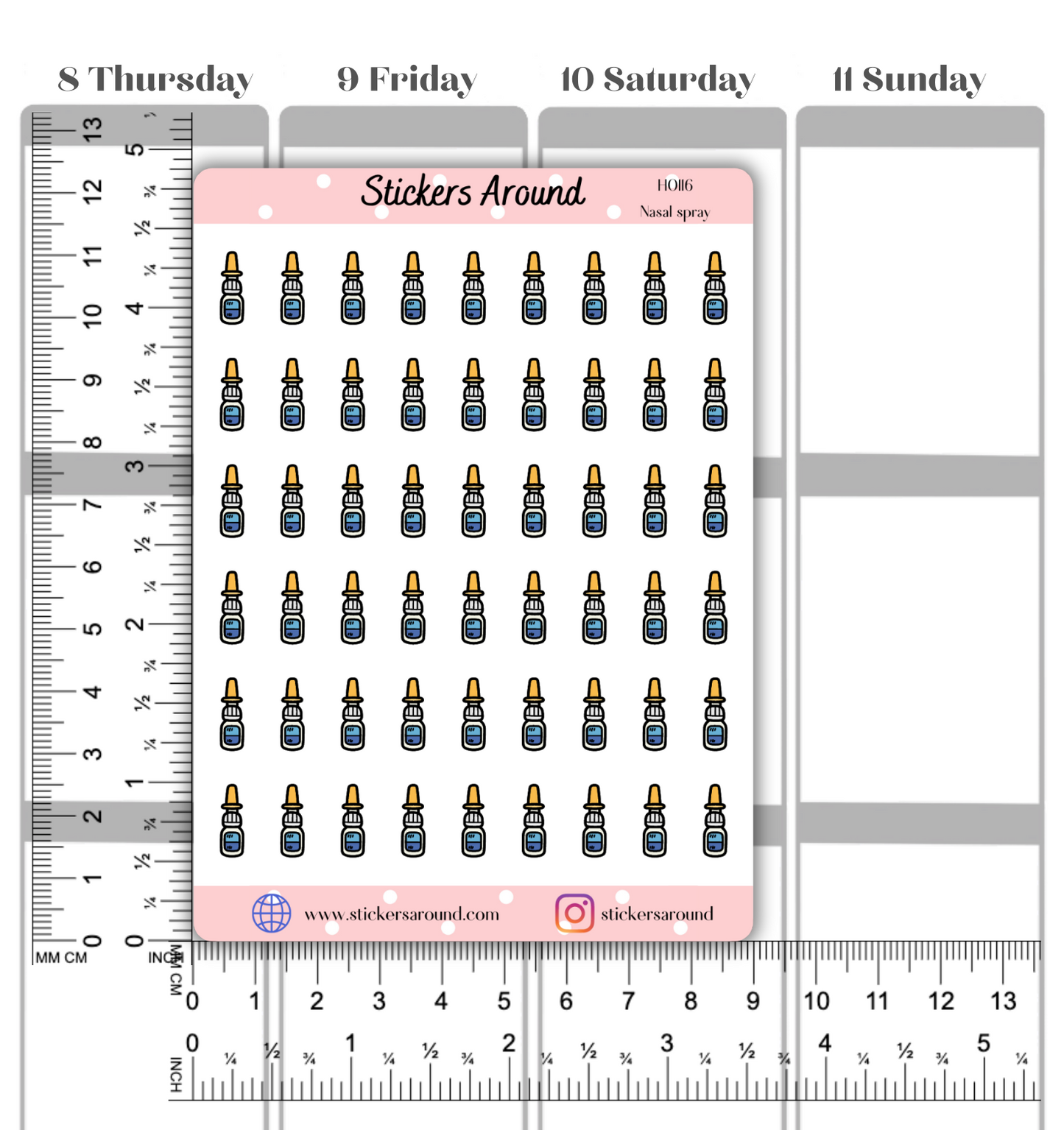 Nasal Spray Icon Planner Stickers