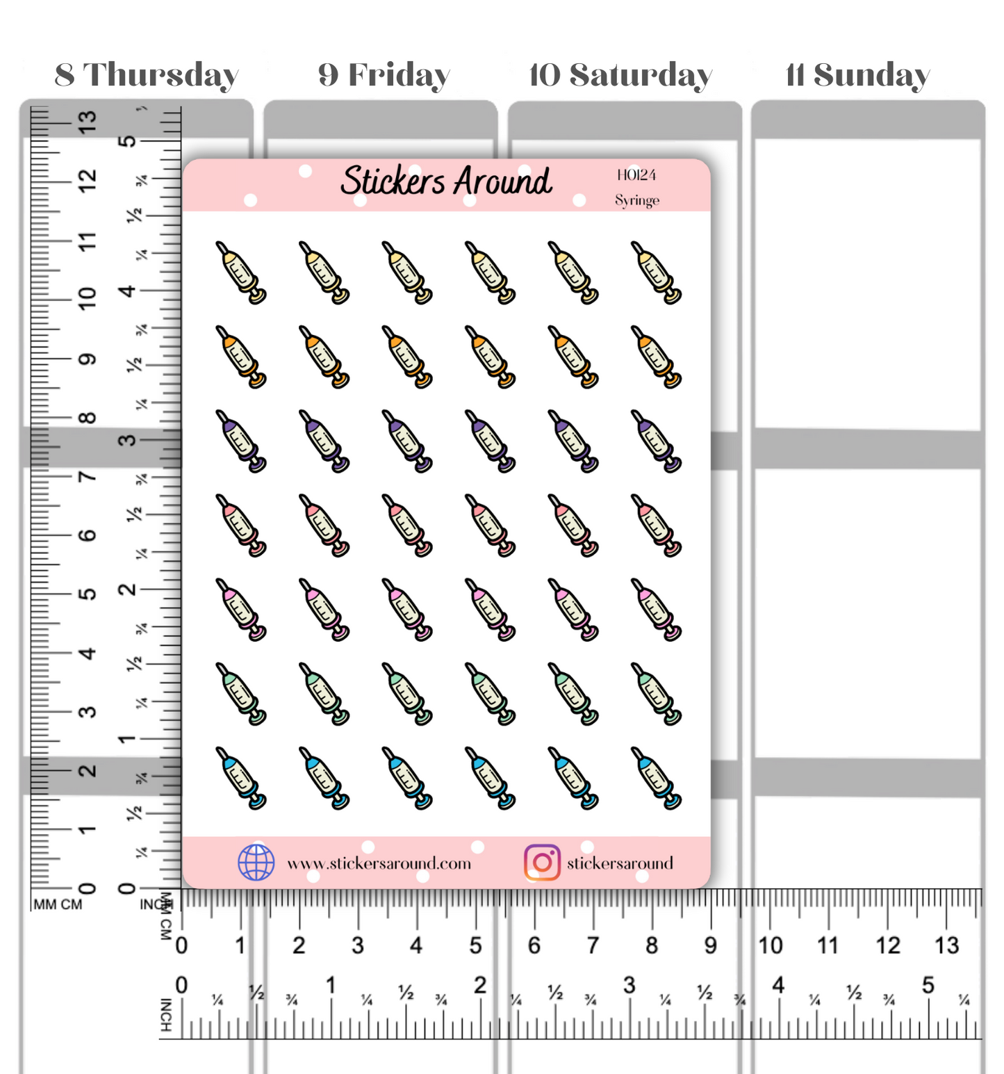 Syringe Icon Planner Stickers