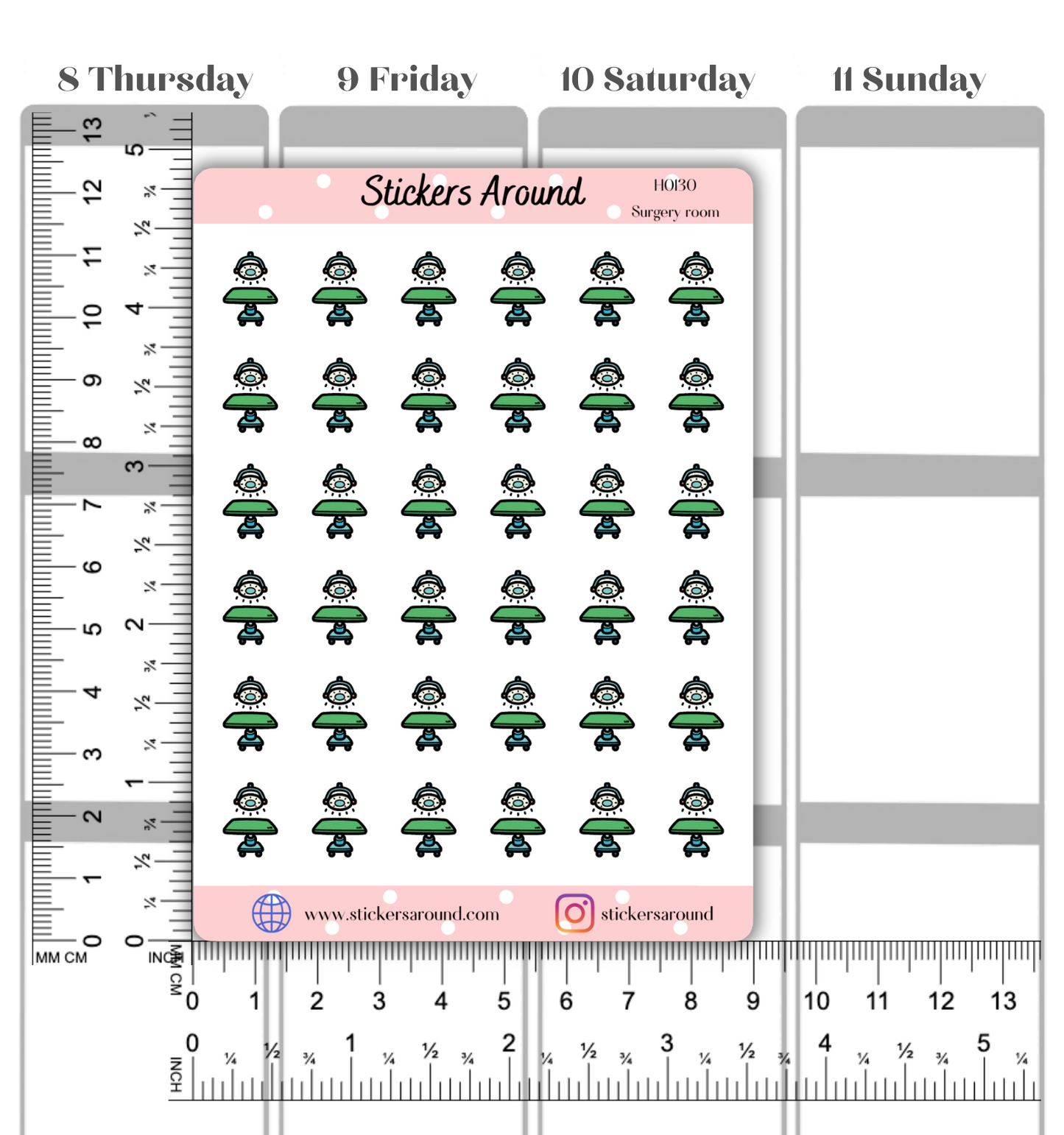 Surgery Room Icon Planner Stickers