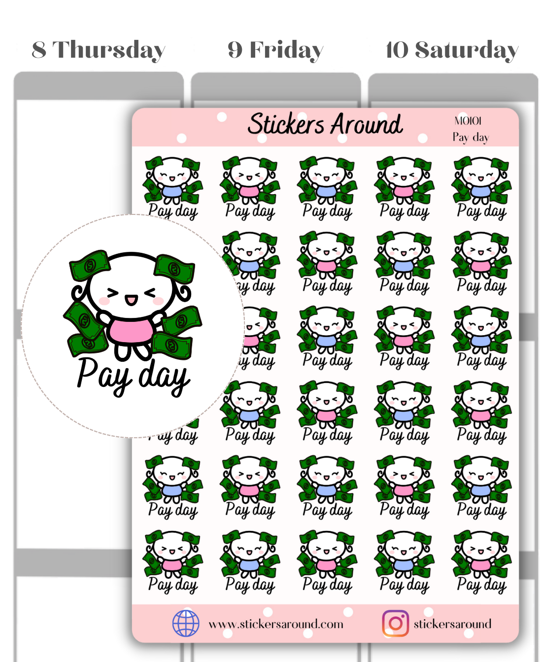 Payday Planner stickers – Stickers Around