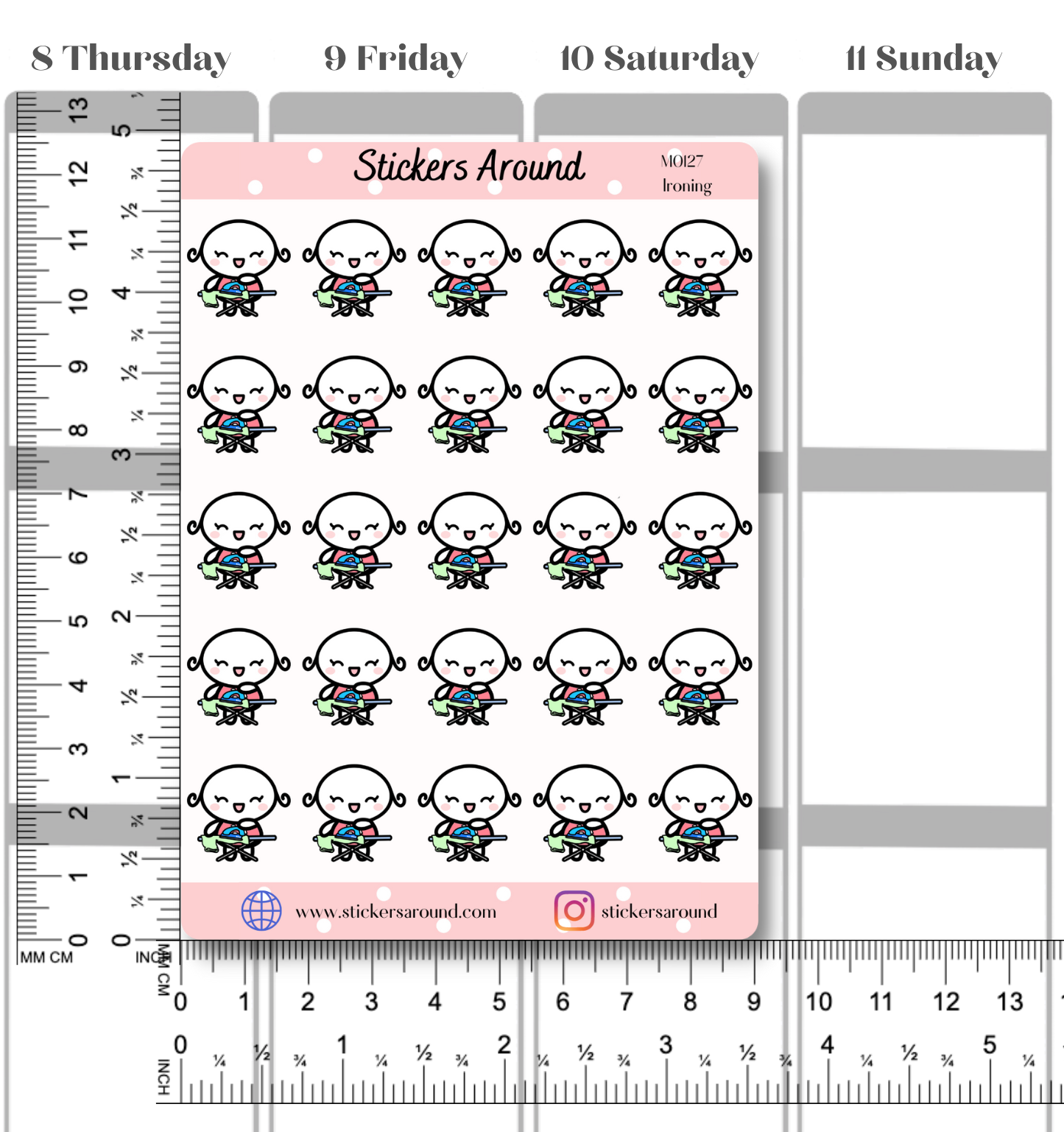 Ironing Clothes Planner Sticker