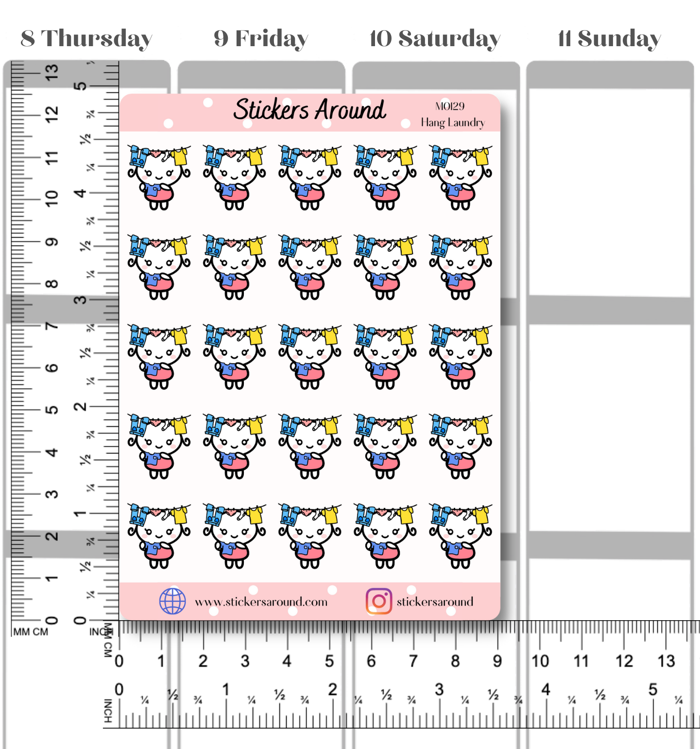 Hang Laundry Planner Sticker