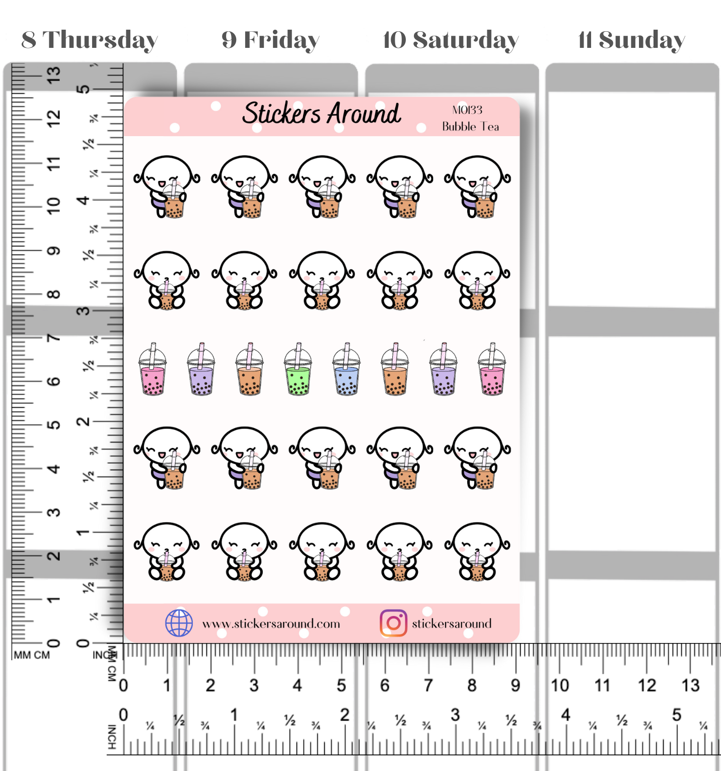 Bubble Tea Time Planner Sticker