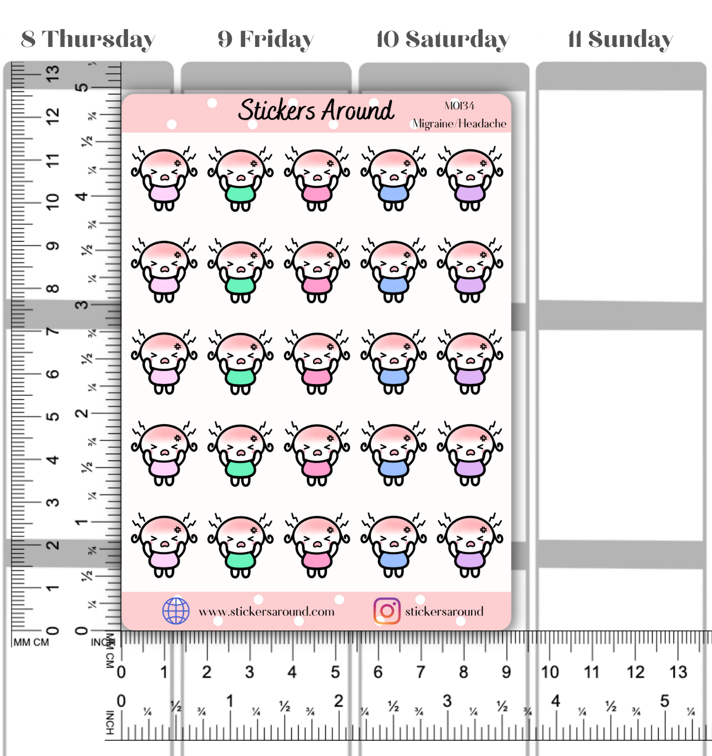 Migraine Headache Planner Sticker