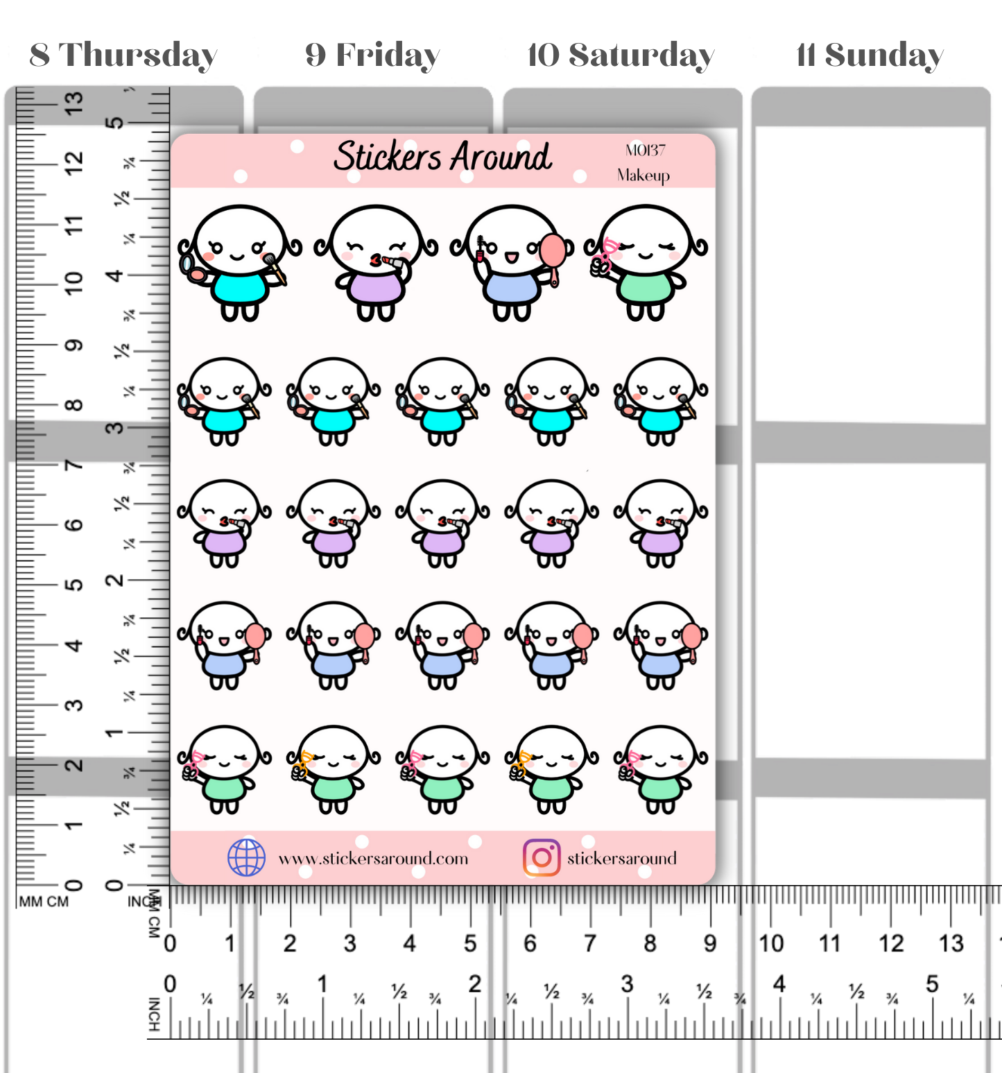 Makeup Planner Sticker
