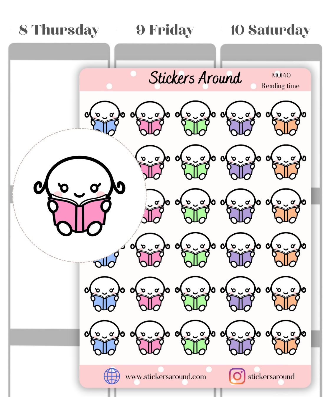 Reading Planner Sticker