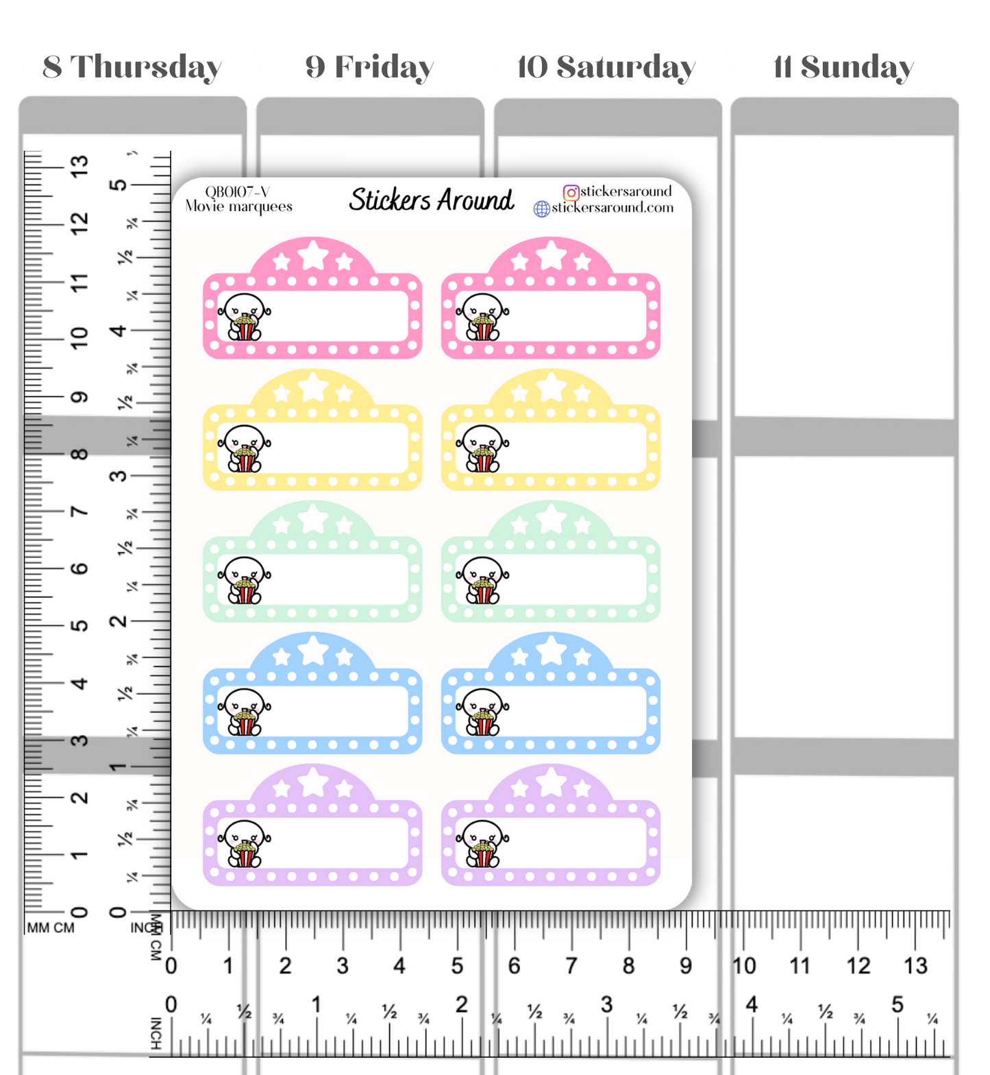 Movie Markees Planner Sticker
